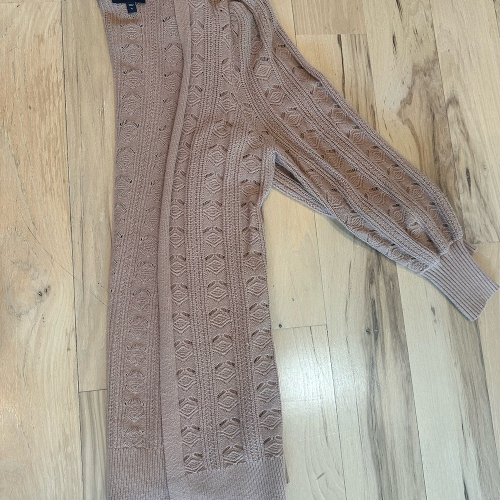 Express Brown Cable Knit Cardigan